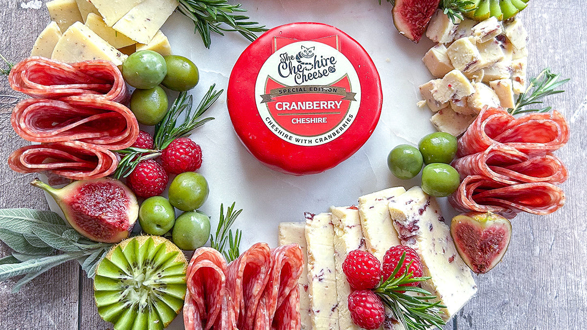 Cranberry Cheshire Cheese on Cheeseboard