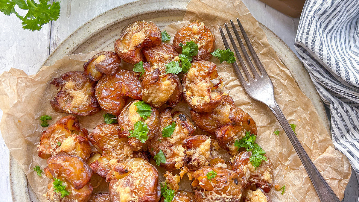 Cheesy Smash Vintage Potatoes