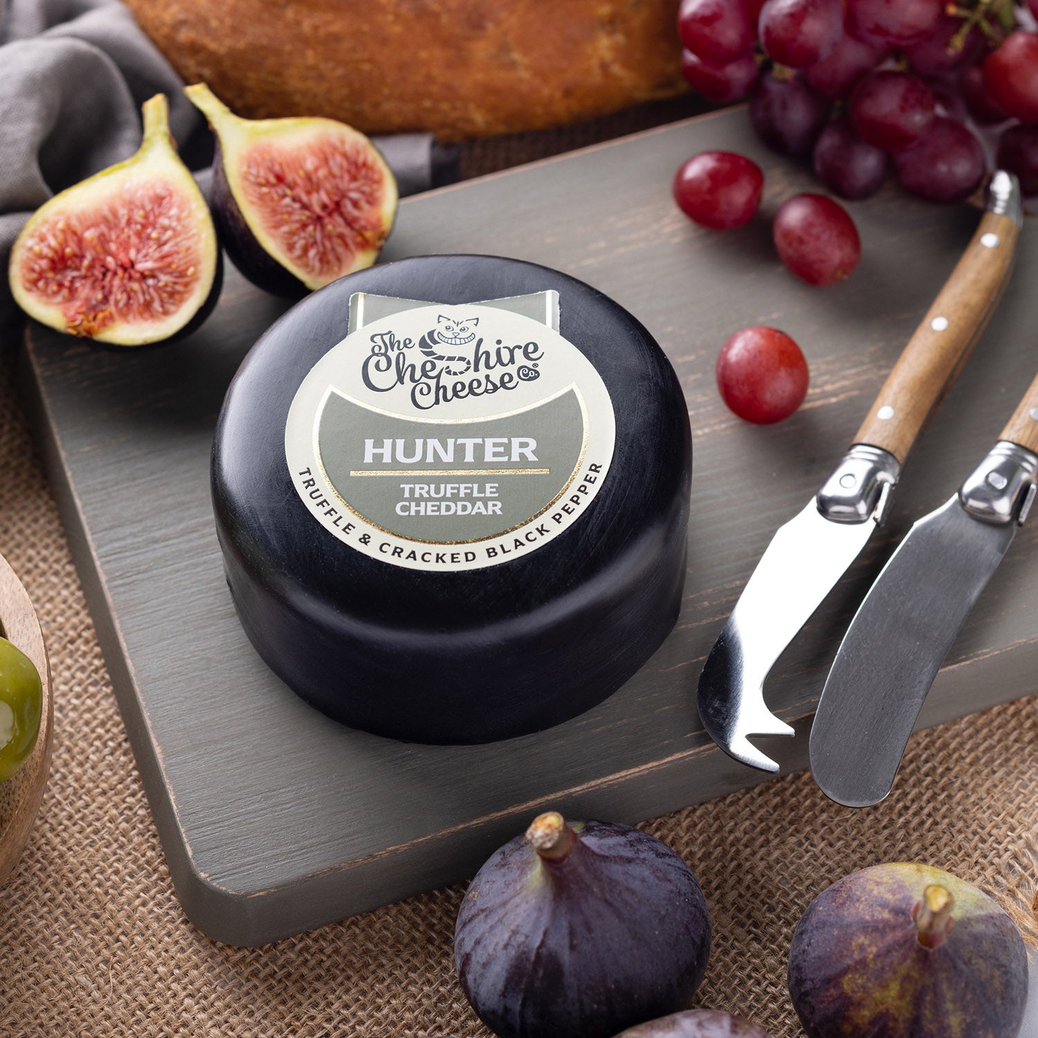 6 x Hunter, Truffle & Black Pepper Cheddar Waxed Truckles