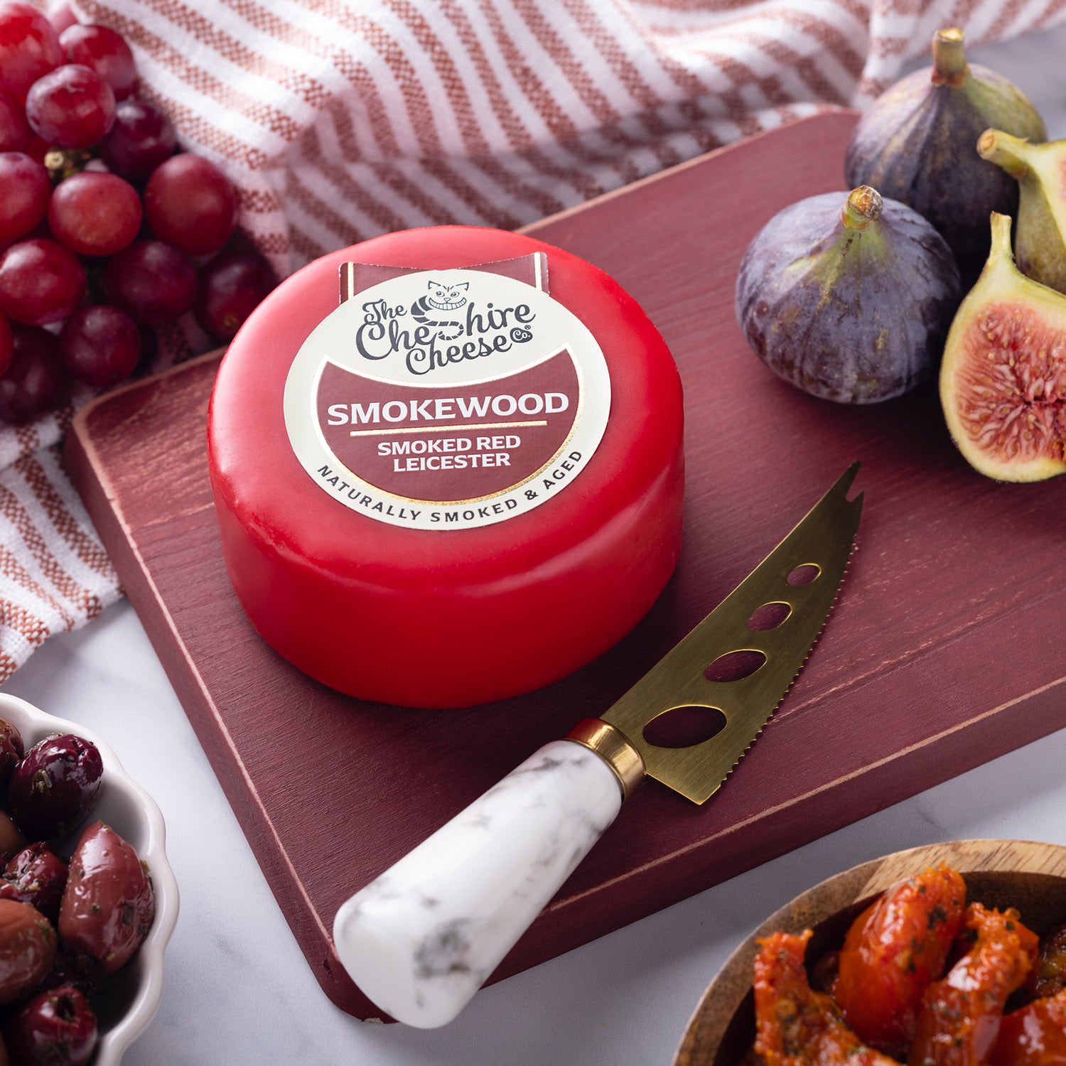 Smokewood - Smoked & Aged Red Leicester Cheese - Waxed Truckle 200g