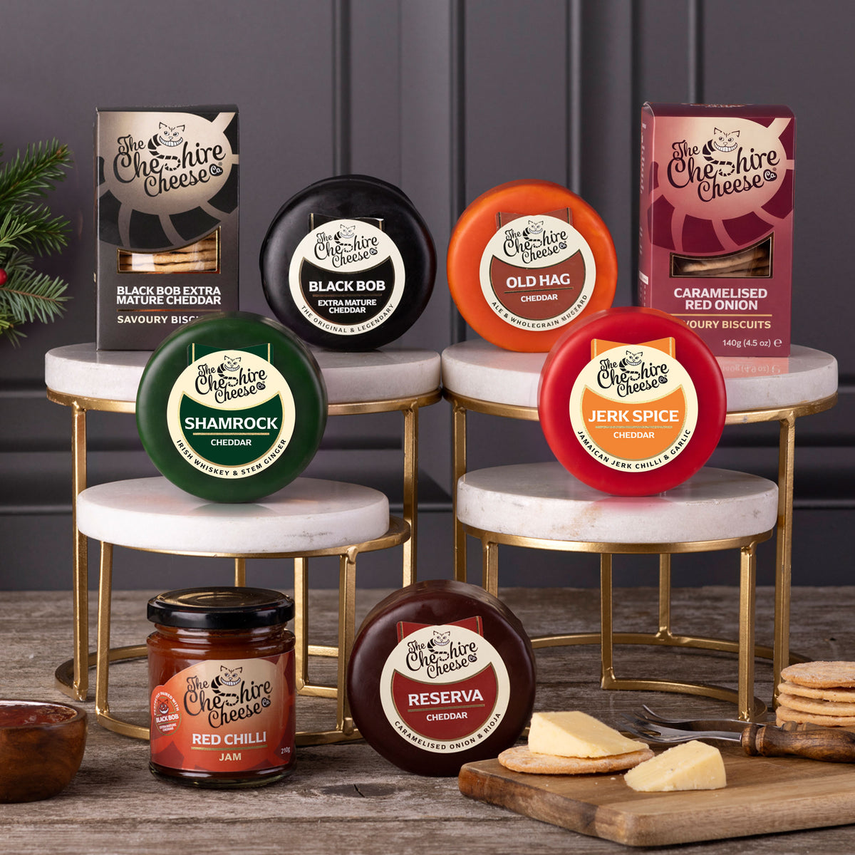 Build Your Own Festive Cheeseboard - Cheese, Chutney & Biscuit Bundle