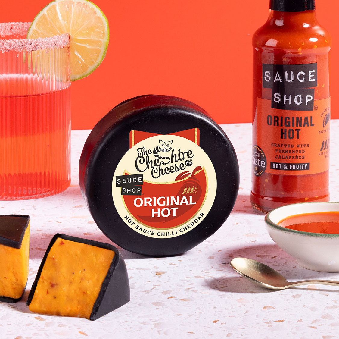 Original Hot - Sauce Shop® x Cheshire Cheese Company - Waxed Truckle 200g