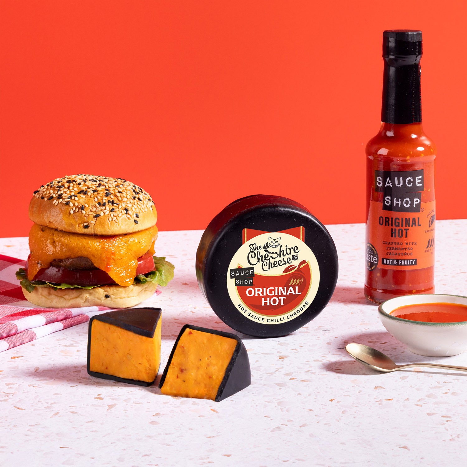 Original Hot - Sauce Shop® x Cheshire Cheese Company - Waxed Truckle 200g