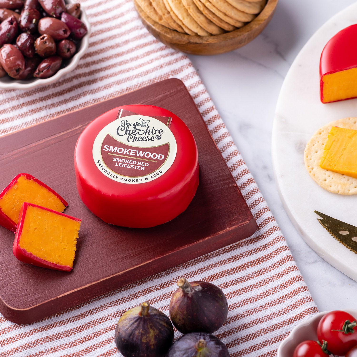 Smokewood - Smoked & Aged Red Leicester Cheese - Waxed Truckle 200g