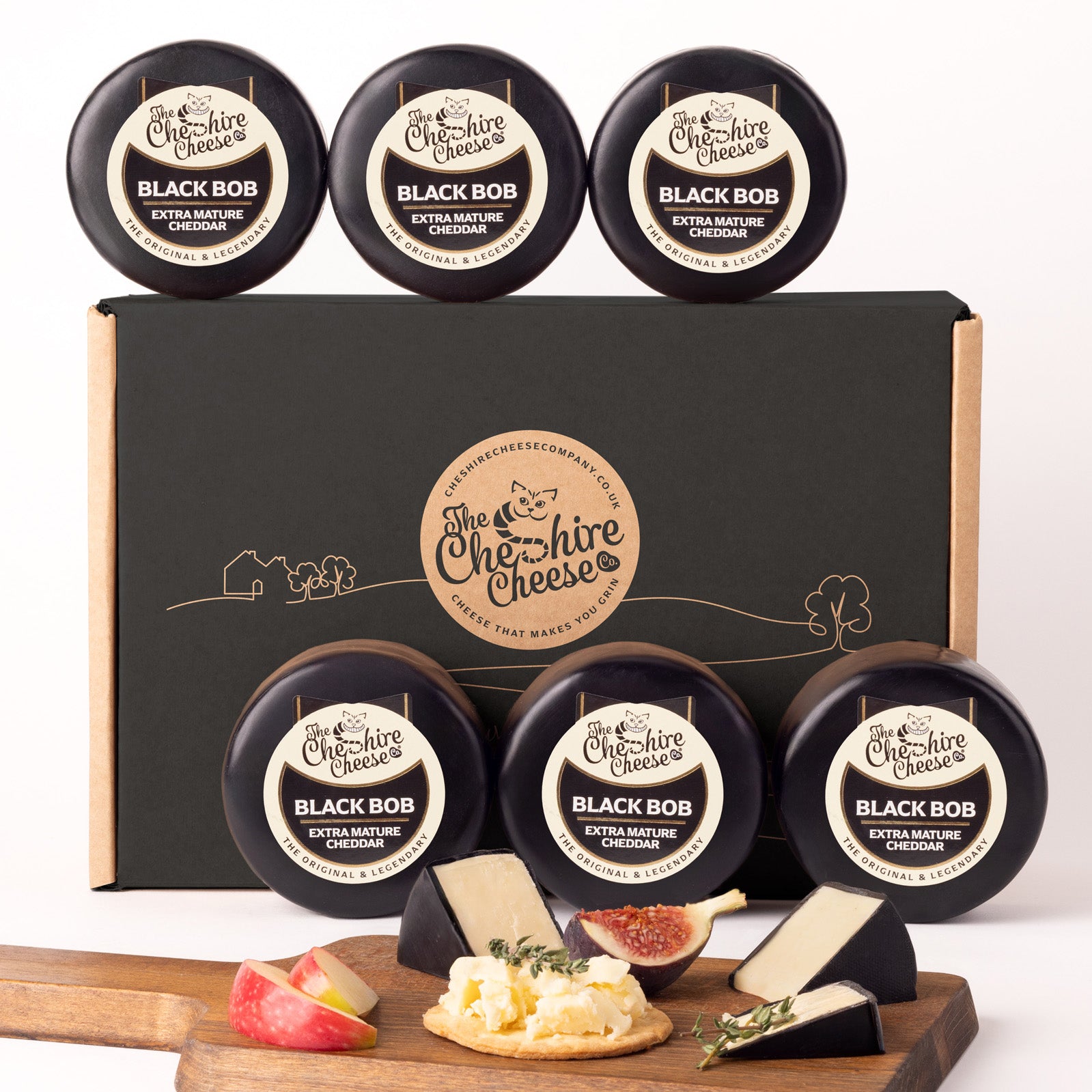 6 x Black Bob, Extra Mature Cheddar Waxed Truckles
