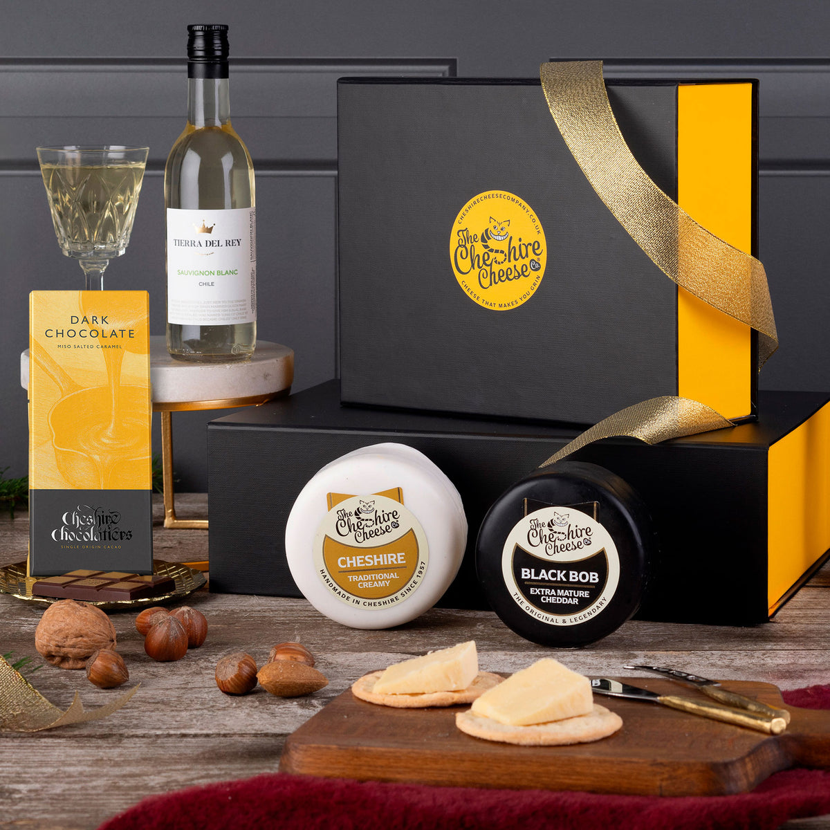 Indulgent Cheese, Wine & Chocolate Gift Box, Build Your Own
