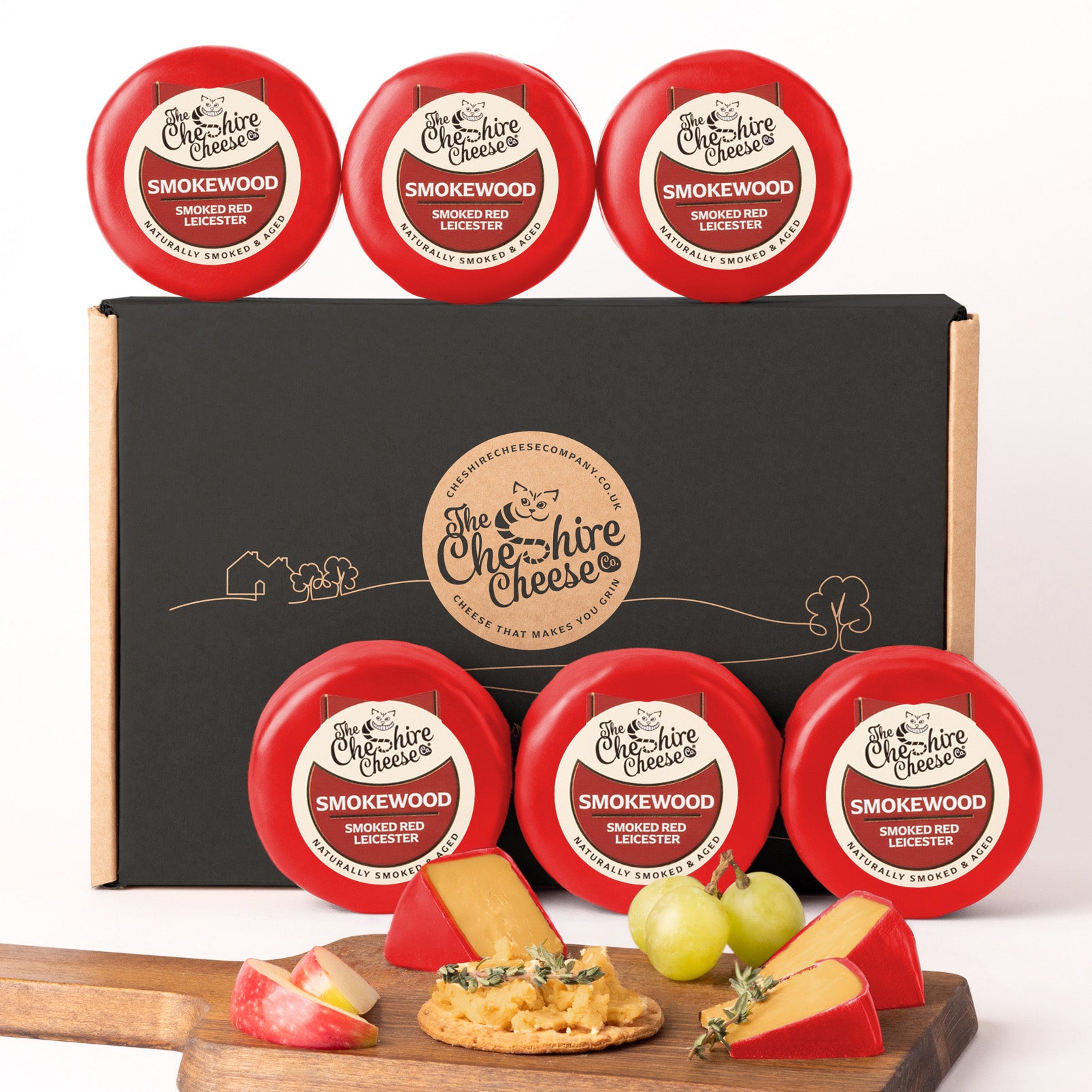 6 x Smokewood, Smoked Red Leciester Waxed Truckles