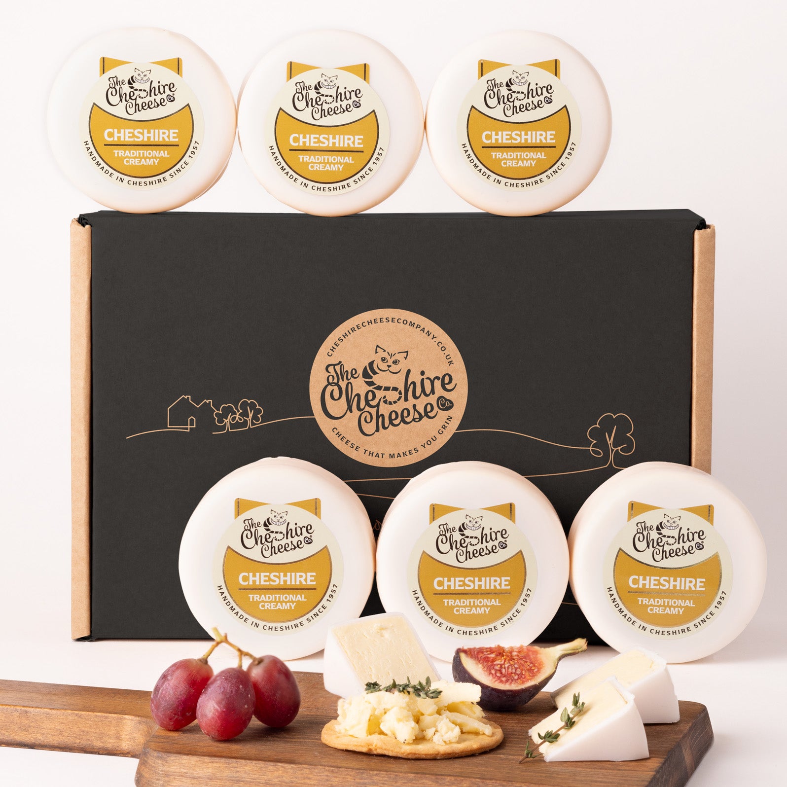 6 x Cheshire, Traditional Cheshire Cheese Waxed Truckles