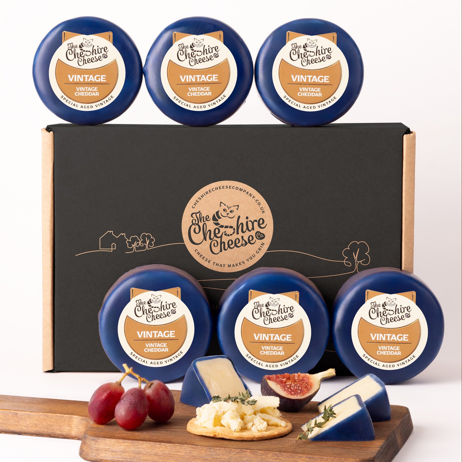 6 x Vintage, Special Aged Mature Cheddar Waxed Truckles