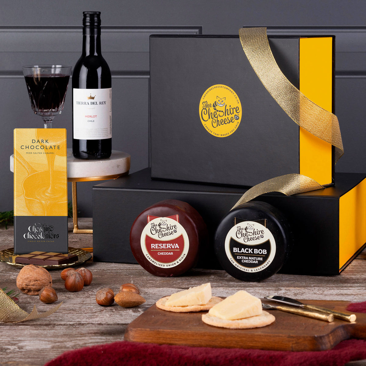 Indulgent Cheese, Wine & Chocolate Gift Box, Build Your Own