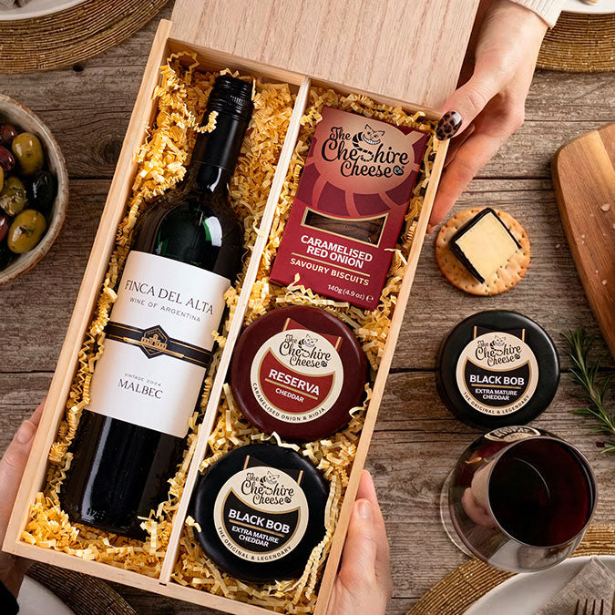 Duo of Cheese & Red Wine Gift Box - The Perfect Night In