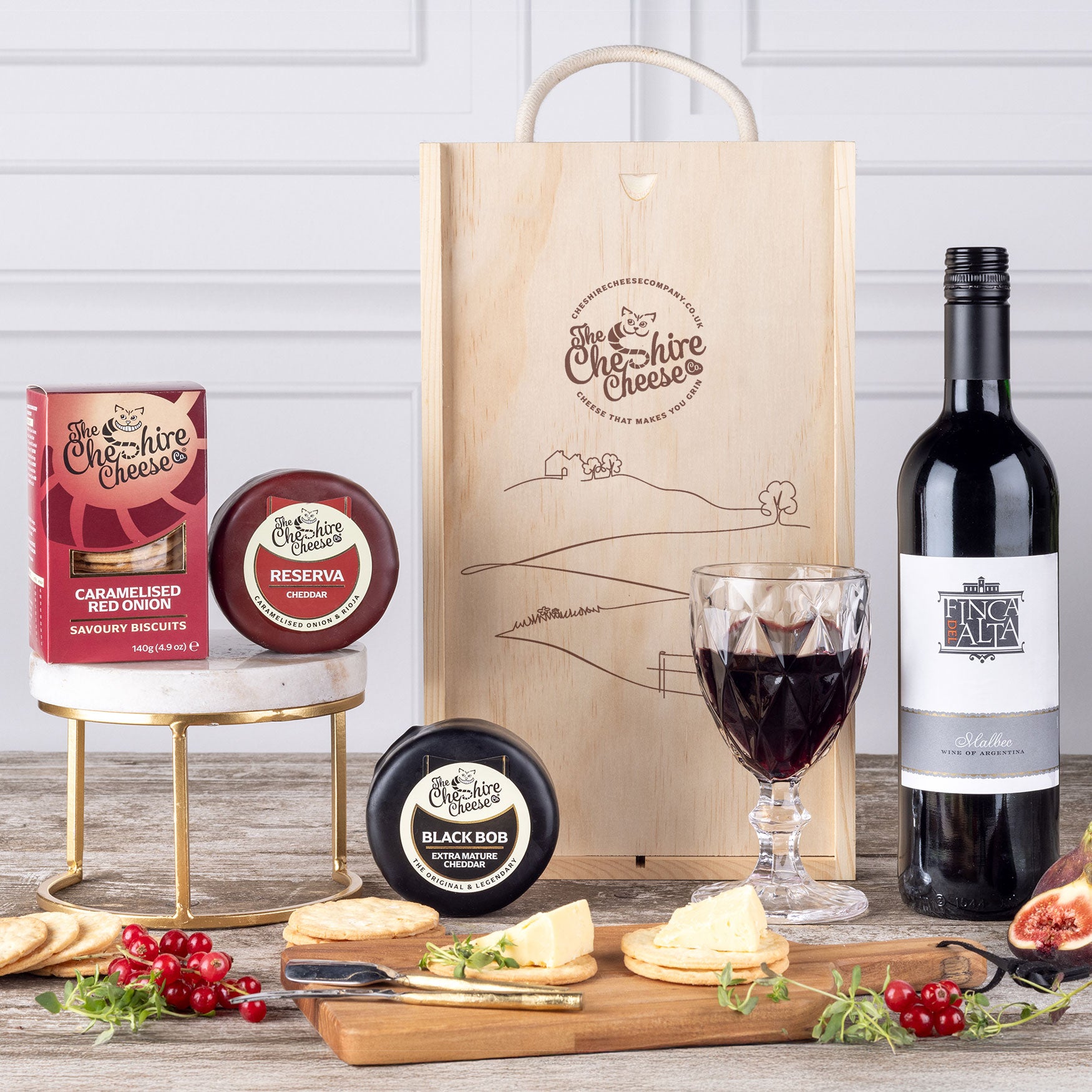 Duo of Cheese & Red Wine Gift Box - The Perfect Night In